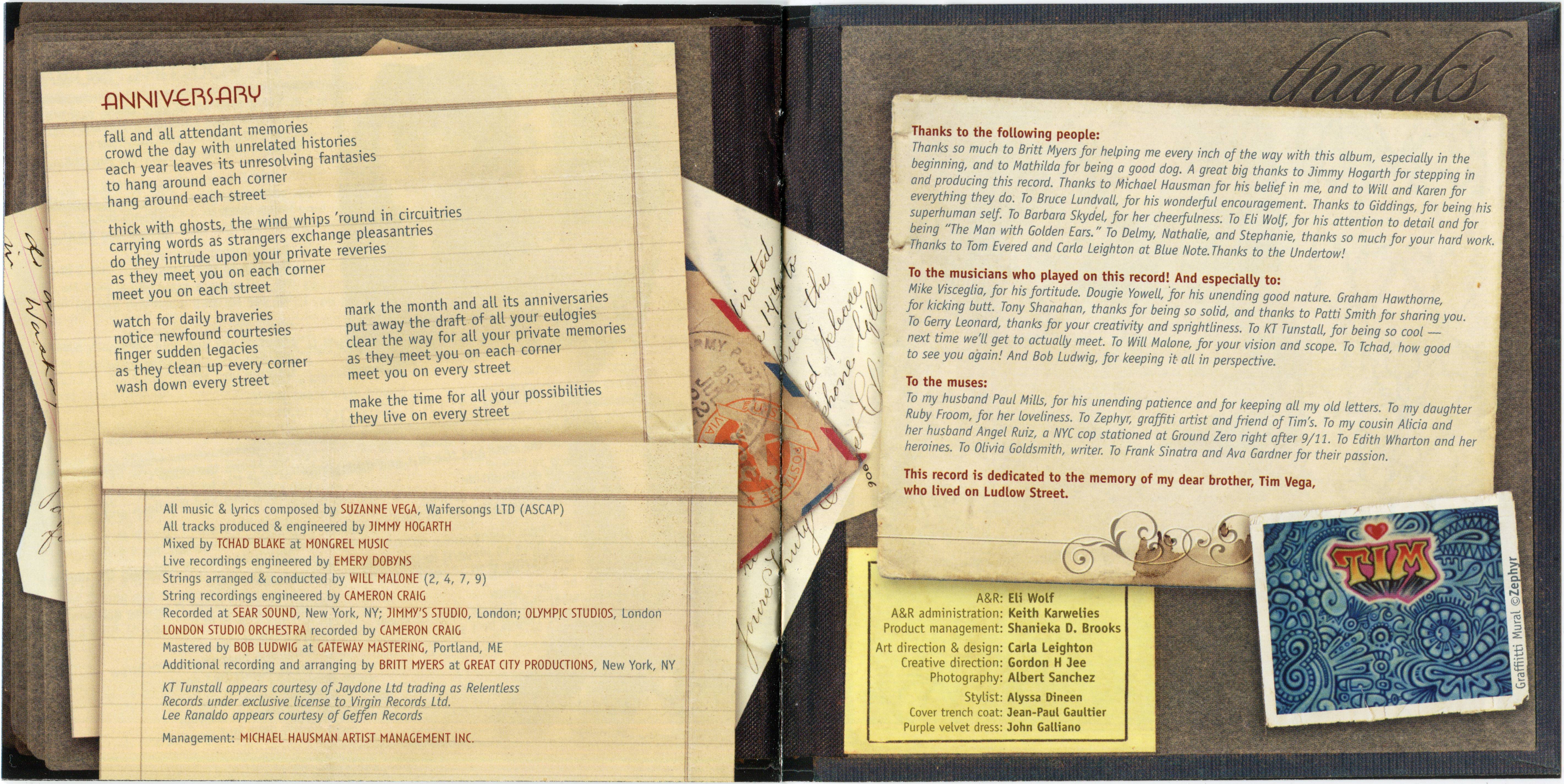 Suzanne Vega  Beauty & Crime : Booklet 5